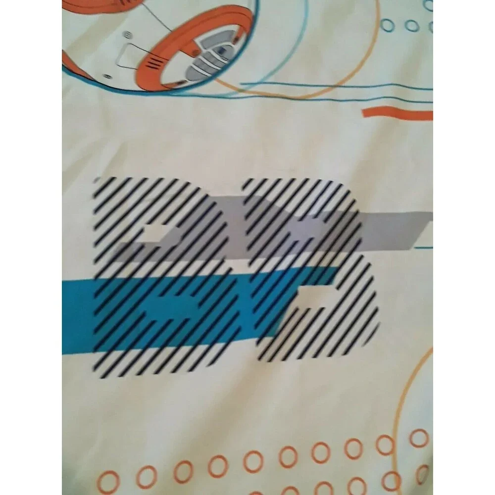 Star Wars Flat Sheet Twin Size ASTROMECH DROID white orange blue